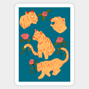 Cute tigers Sticker